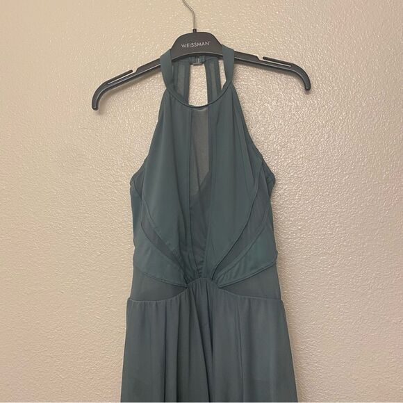 Balera Weissman Dance Costume High Neck Halter Dress
Maxi sage green D11656 SA - Picture 4 of 14